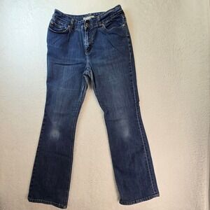 Chicos Platinum Jeans Bootcut Womens 1.5 (31x31) Embellished‎ Denim Boho Western
